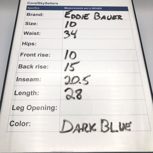 Eddie Bauer Womens Active Capri Pants Size 10 Cargo Pocket Scrunch Pulls Blue - Picture 6 of 15